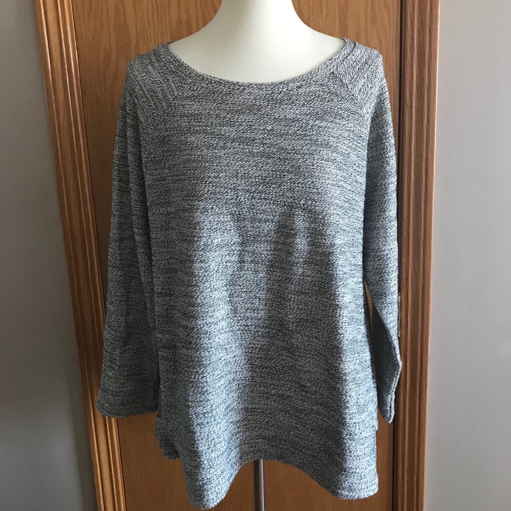 Old Navy Sweatshirt  Metallic Woven Shirt Sweater